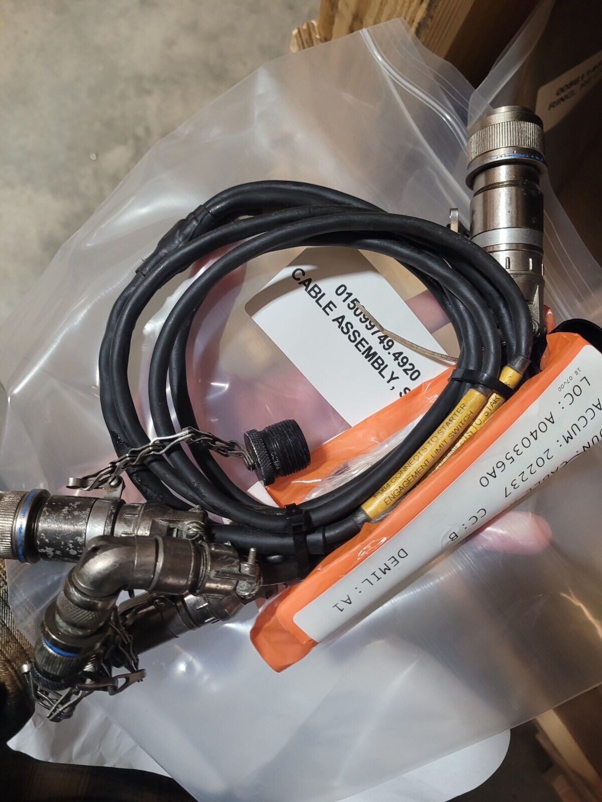 GENERAL ELECTRIC 21C14514G01 CABLE ASSEMBLY 4920-01-509-9749 FITS F404-G3-J35