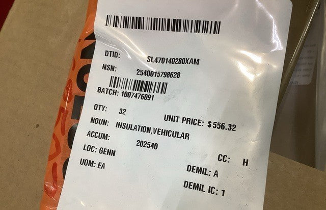 Thermal Insulation 6443813-01M1 NSN 2540-01-579-8628 - photo 5
