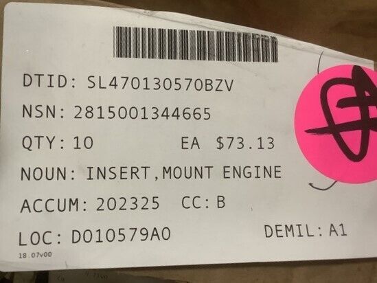 M809, M939 5TON 5-TON FRONT ENGINE MOUNT RUBBER BUSHING J9813-4 2815-00-134-4665
