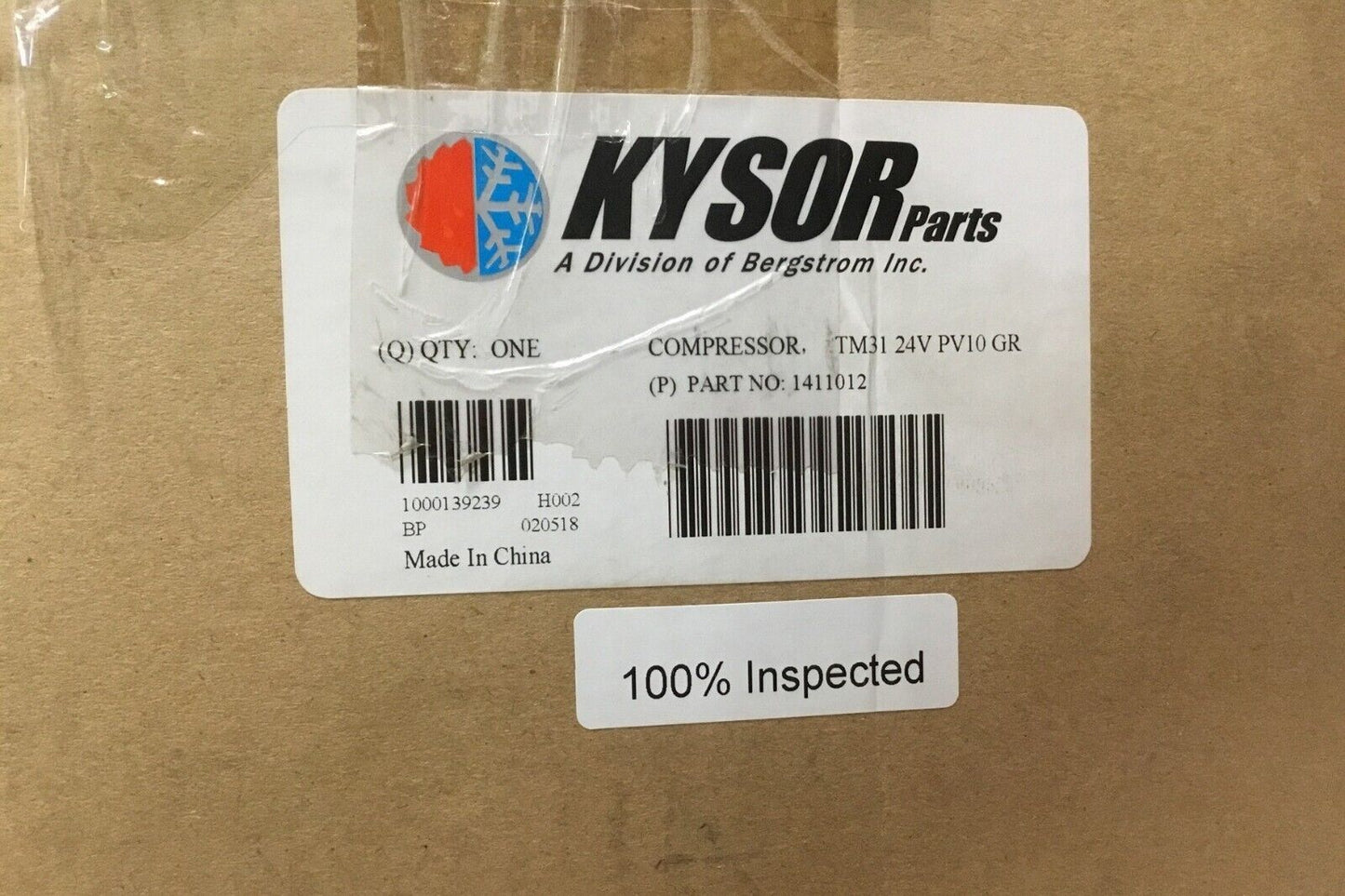 NEW MRAP-COUGAR COMPRESSOR UNIT TM31HD, REFRIGERATION 1411012 4130-01-541-1258