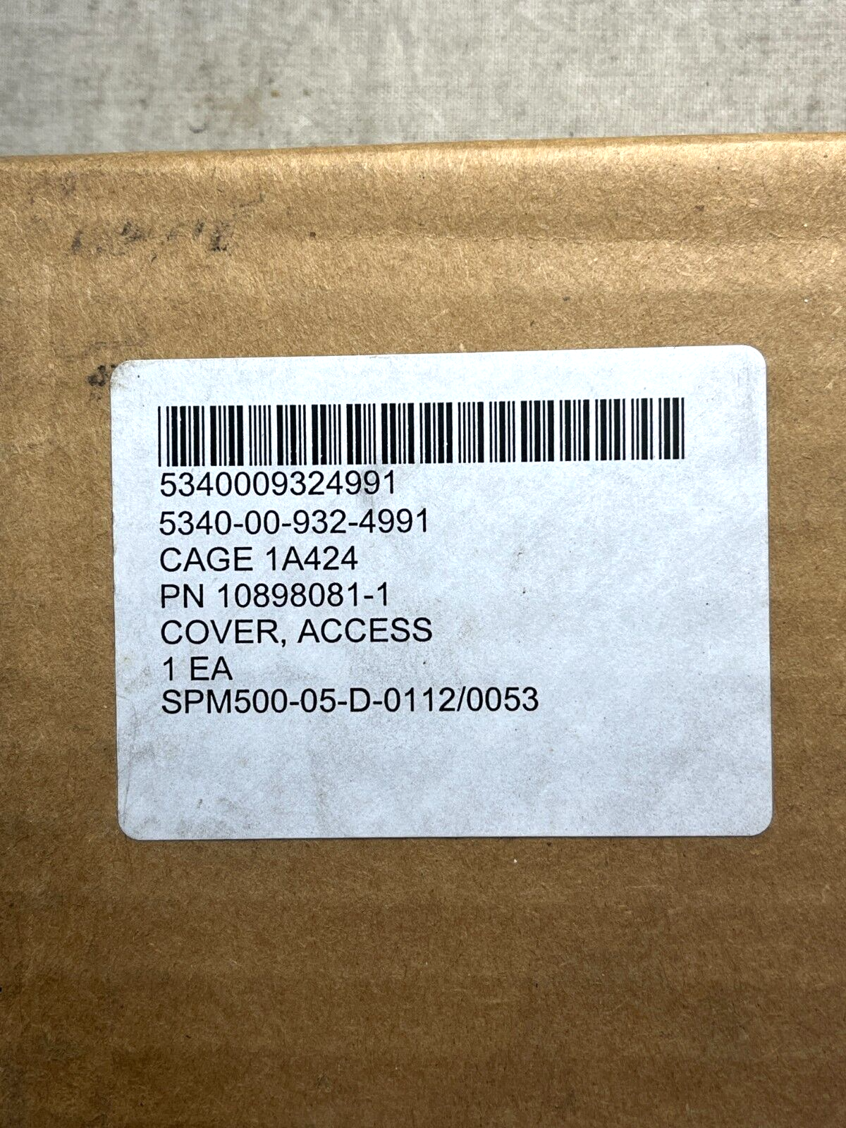 MILITARY FAASV M992, M109 HOWITZER 10898081-1 ACCESS COVER 5340-00-932-4991