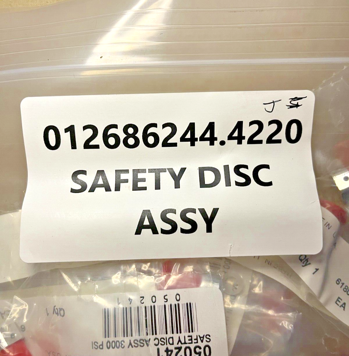 BREATHING SAFETY DISK ASSEMBLY 0502-41 1586AS308-1 W002111 4220-01-268-6244