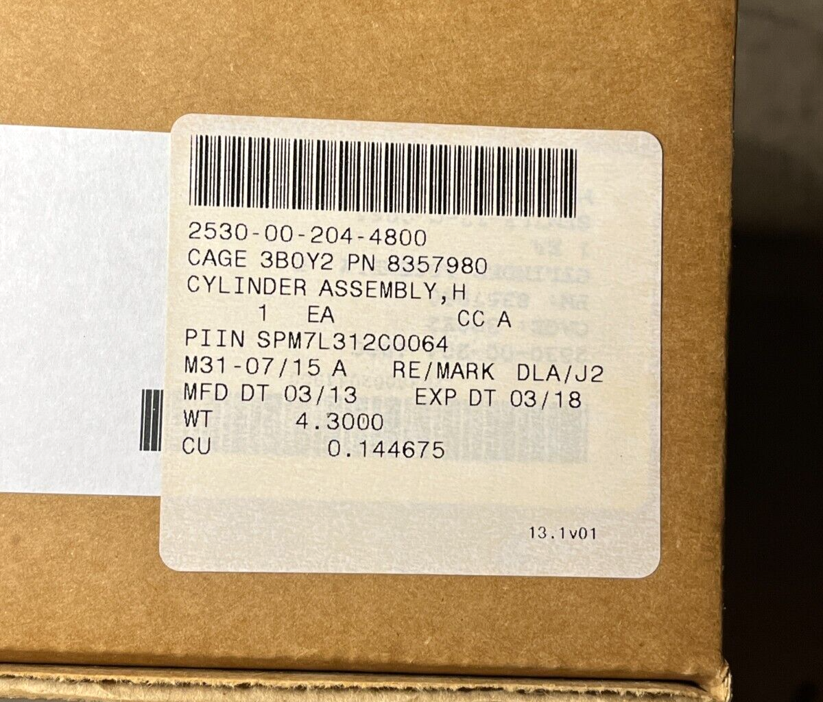 2.5TON TRL. HYDRAULIC BRAKE CYLINDER ASSEMBLY FE14240 8357980 2530-00-204-4800