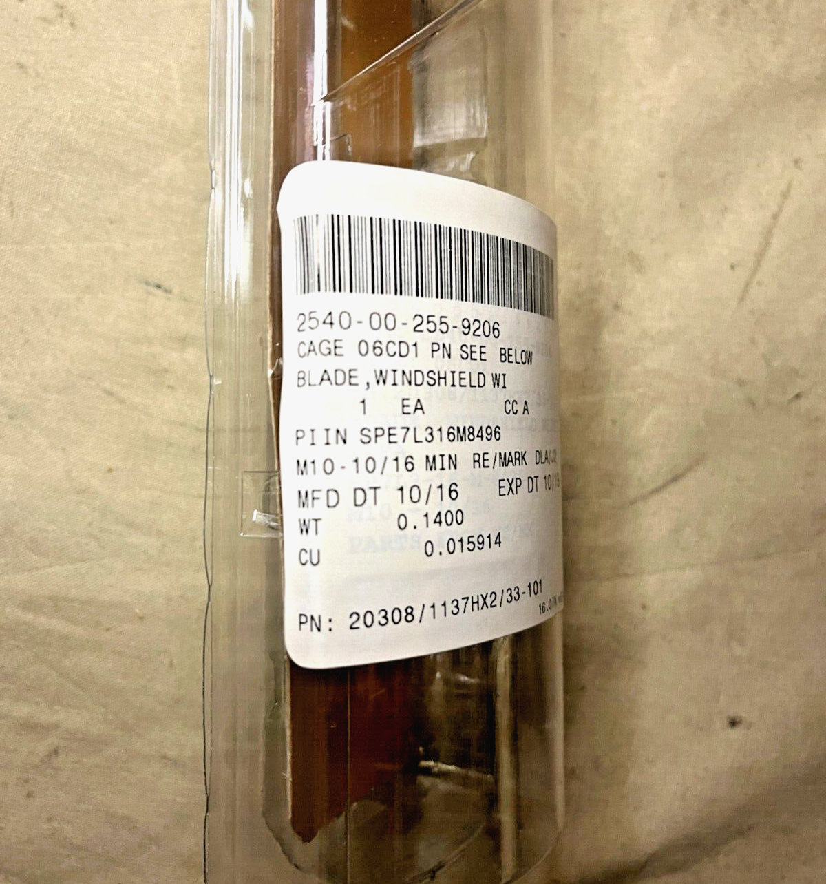 TRICO CLASSIC 33-101 20308 10" WINDSHIELD WIPER BLADE 852455 2540-00-255-9206