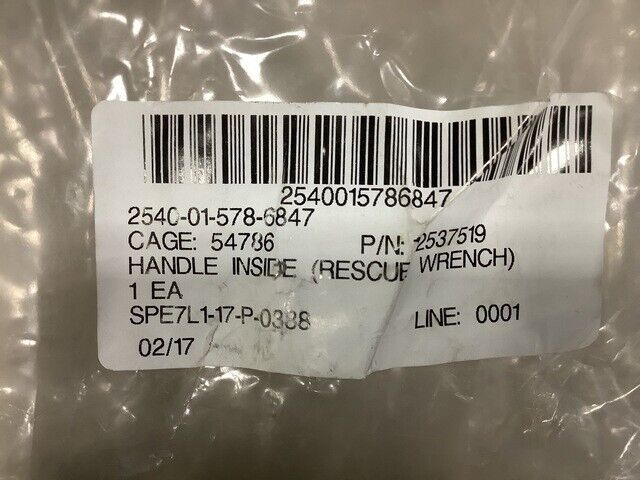 TRACTOR, WHEELED, INDUSTRIAL BAE SYSTEMS 12537519 DOOR HANDLE 2540-01-578-6847