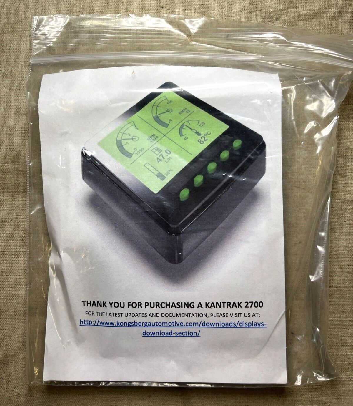 JLG-ATLASII KONGSBERG AUTOMOTIVE 1001128670 DATA DISPLAY GROUP 6625-01-570-9664