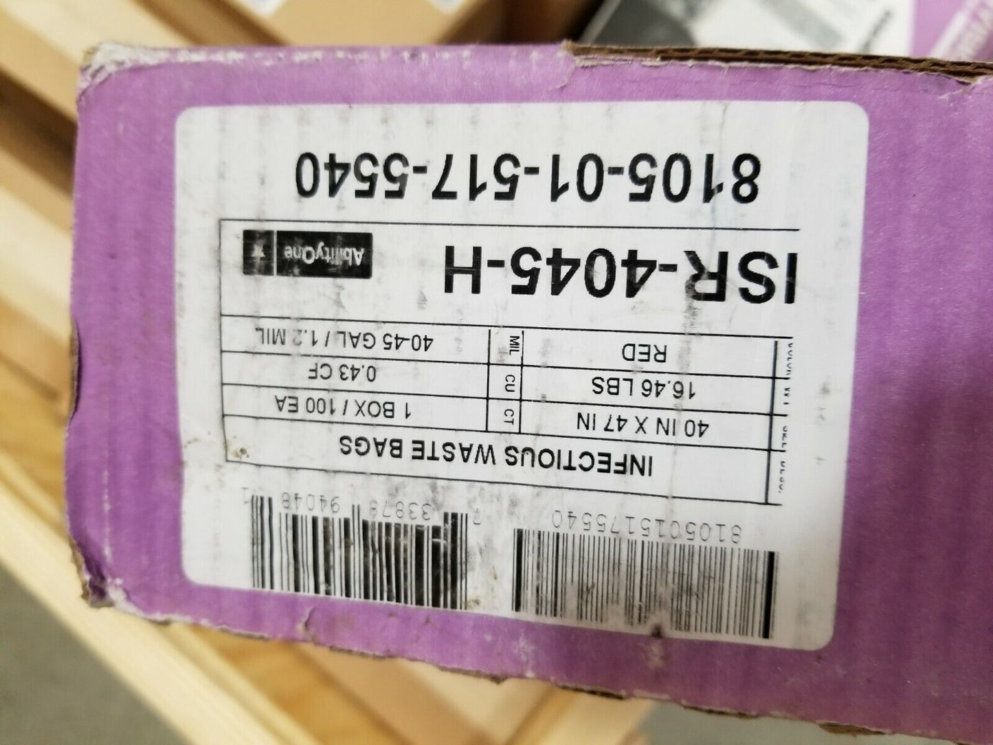 Medical Action Infectious Waste Bag 40-45 Gallon Red 16 Pounds 100ea 40 x 47 in