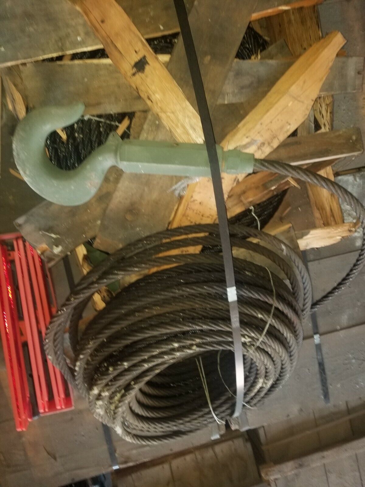 Heavy Duty Military Wire Rope Assembly Single Leg 200 feet 43000 Pound .75 Inch