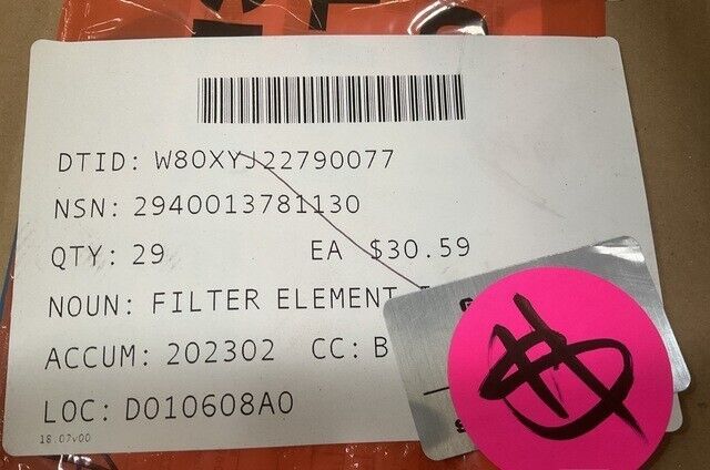 AIR FILTER, INTAKE AF1733KM P182059 GEN-SET MEP-805B/MEP-806B, 2940-01-378-1130