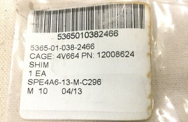 (2) Genuine Accutrex 12008624 Stainless Shim Stock Shim 5365-01-038-2466 NOS USA