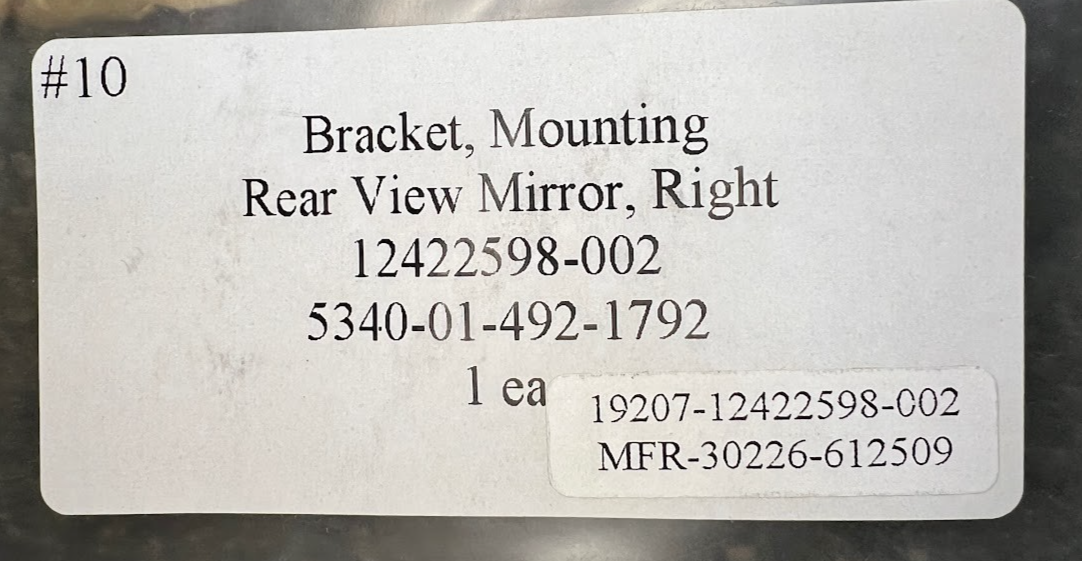 Mount Bracket 12422598-002 NSN 5340-01-492-1792 - photo 7
