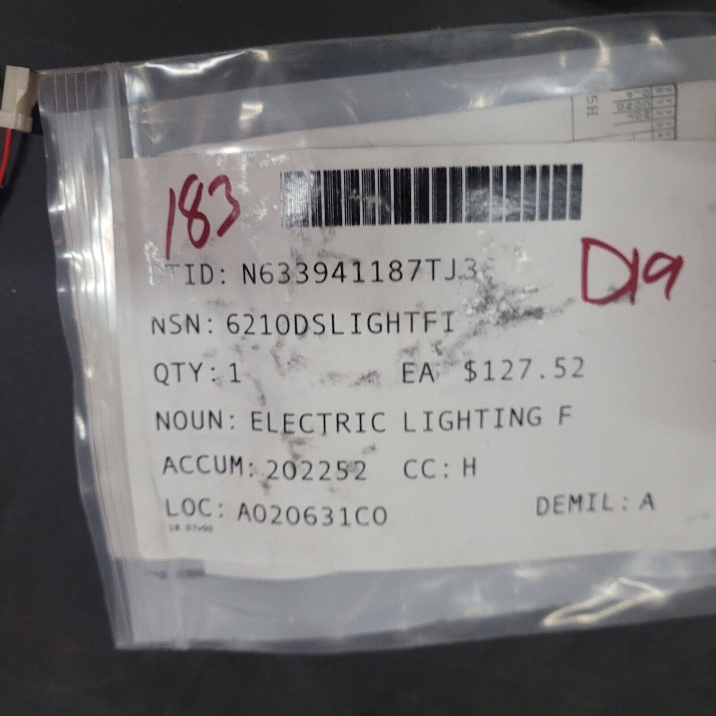 CODAR TECH 0AA21-940-1238 ELECTRIC LIGHTING LED, RED ASSY