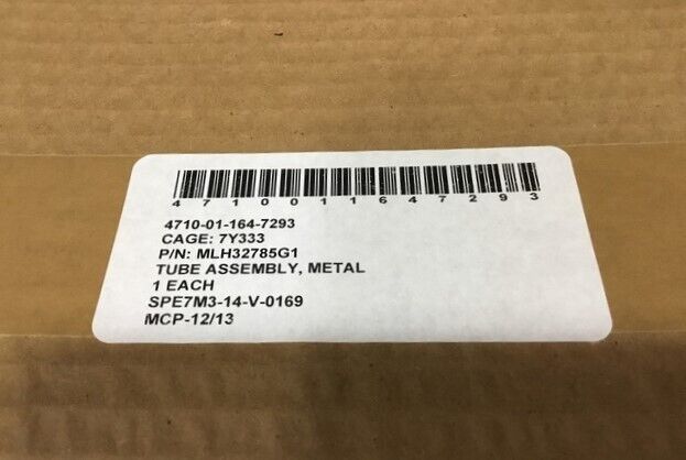 OLIVER PERRY CLASS (FFG-7) METAL TUBE ASSEMBLY MLH32785G1 4710-01-164-7293 USA