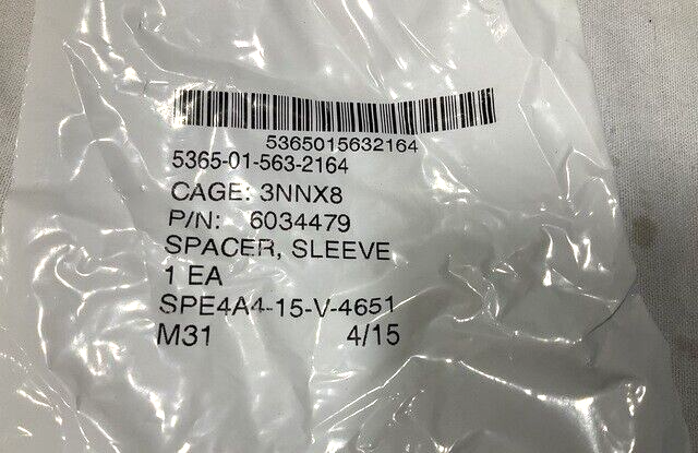 (1EA) M997 HMMWV AM GENERAL 6034479 SLEEVE SPACER 5365-01-563-2164 USA