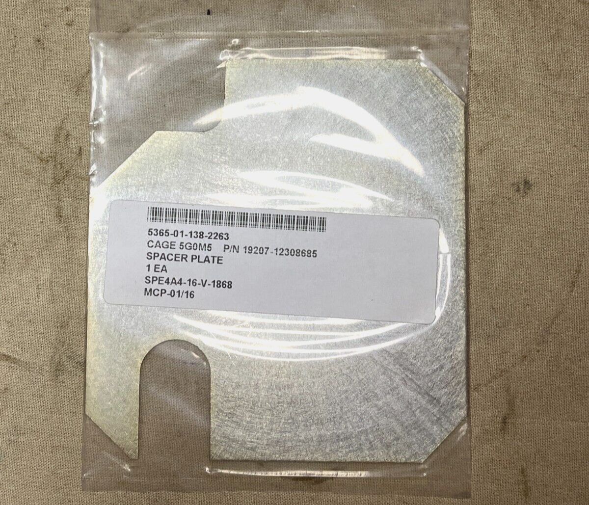 BRADLEY FIGHTING VEHICLE, AMPV PLATE SPACER 12308685 5365-01-138-2263 USA-STOCK