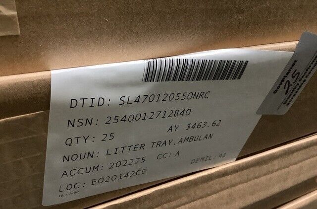 HMMWV AMBULANCE TRUCK LITTER TRAY UPPER FRONT LEFT 123411432 5592057 5592057-R