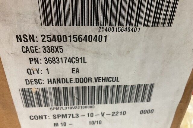 NEW MILITARY MRAP 3683174C91L VEHICULAR DOOR HANDLE, HANDLE ASSY,DOOR RH