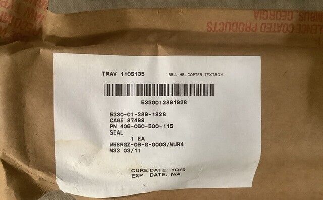 HELICOPTER OH-58D BELL TEXTRON 406-060-500-115 RUBBER STRIP 5330-01-289-1928