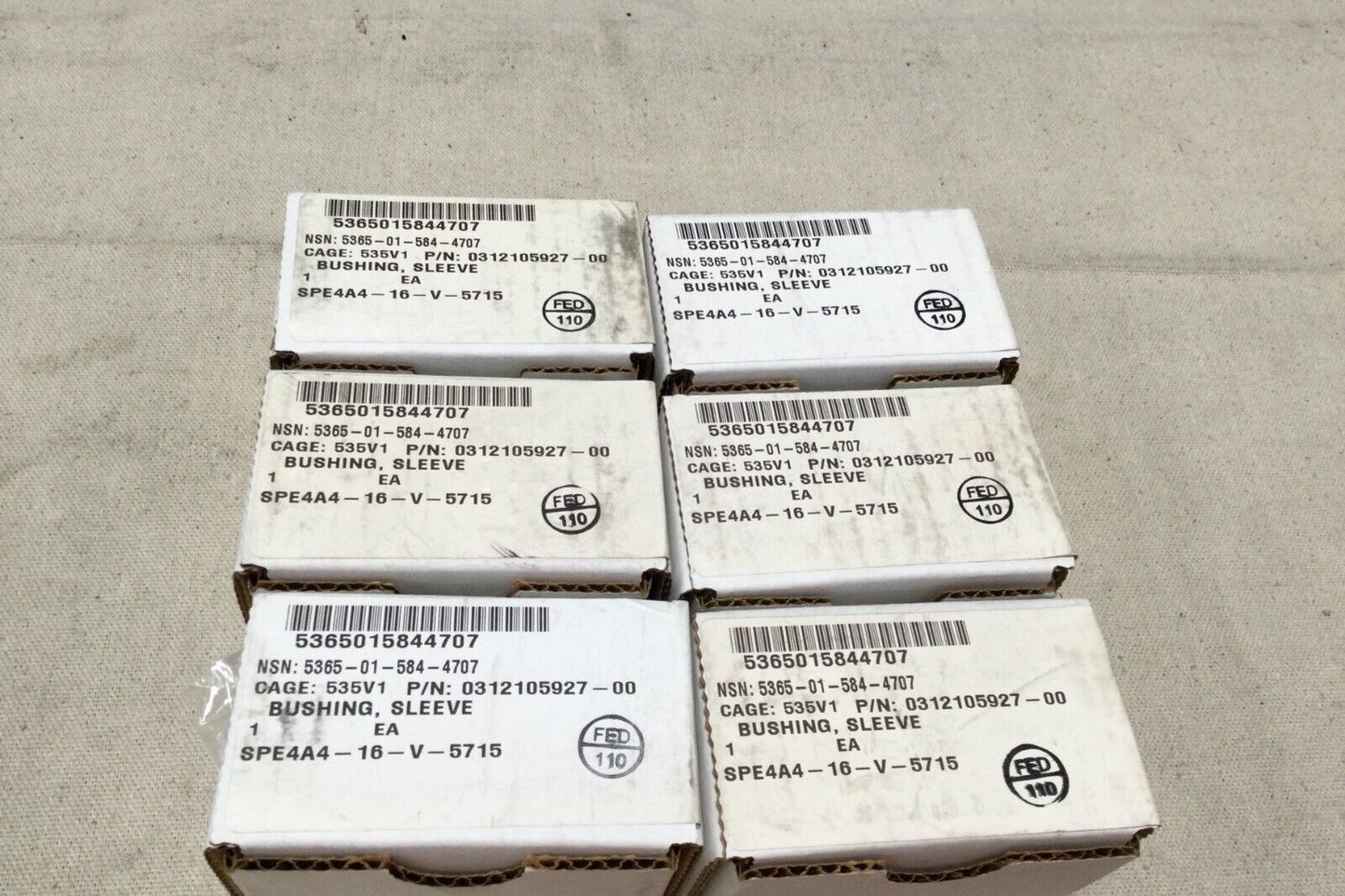 NEW MRAP M-ATV BUSHING SLEEVE 0312105927-00 22KP887 5365-01-584-4707 Pack of 6