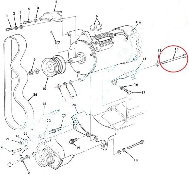 (1EA) HMMWV B1821BH056F950N RIGHT-HAND HEXAGON HEAD CAP SCREW 5305-01-475-3014