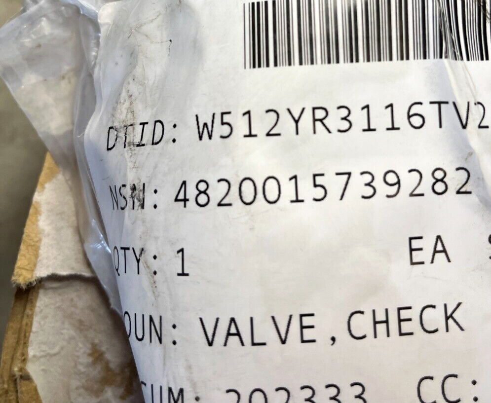 GENUINE DANFOSS 14-00181-04 7/8'' CHECK VALVE 4820-01-573-9282