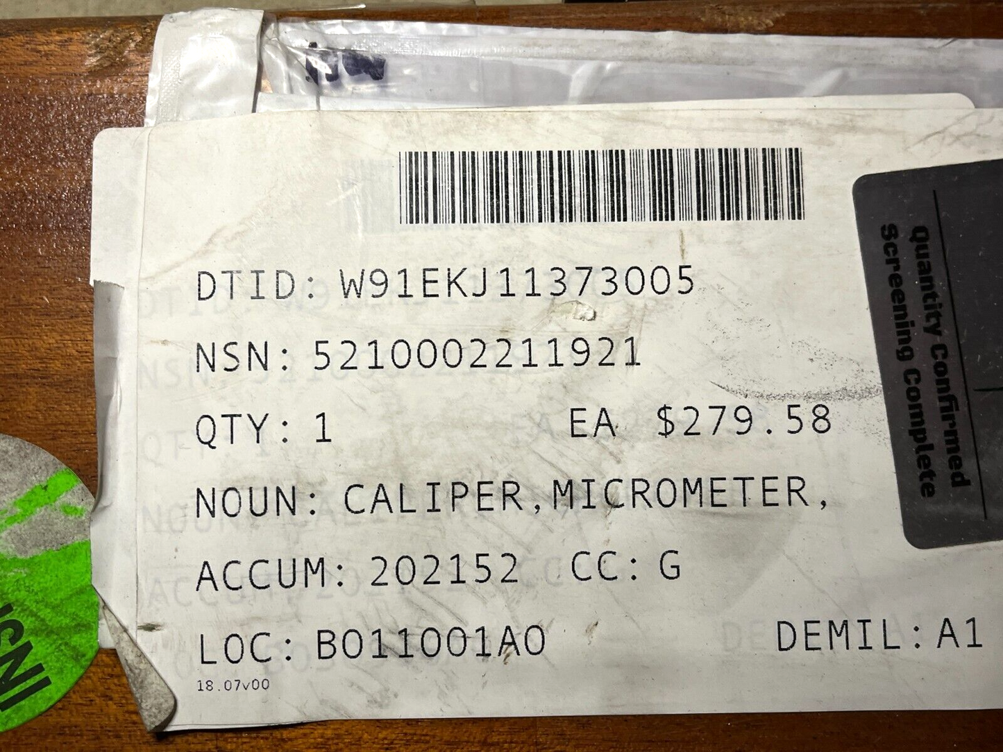 NICE No 124B 124BZ Solid-Rod Inside Micrometer Set 2" to 12" in wood case