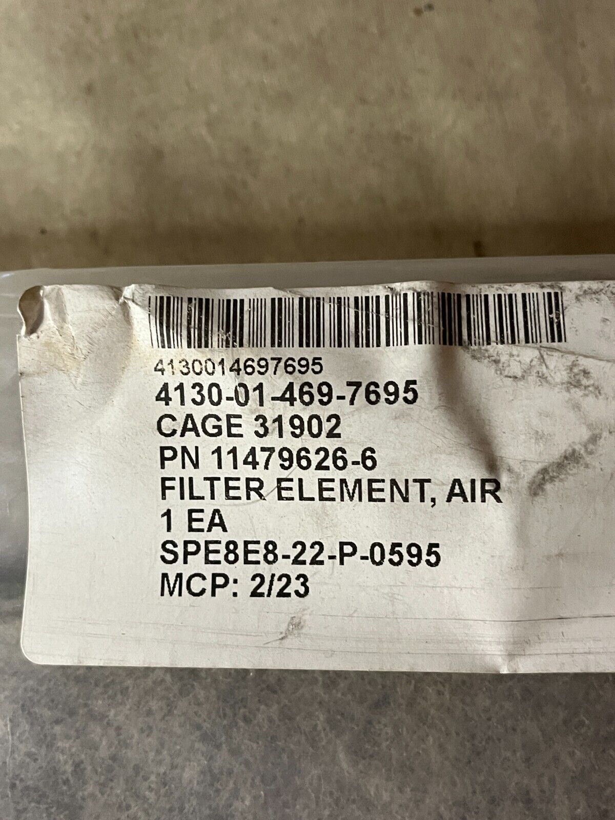 MIM-104 PATRIOT TRI-DIM 11479626-6 AIR CONDITIONING FILTER ELEMENT 4130014697695