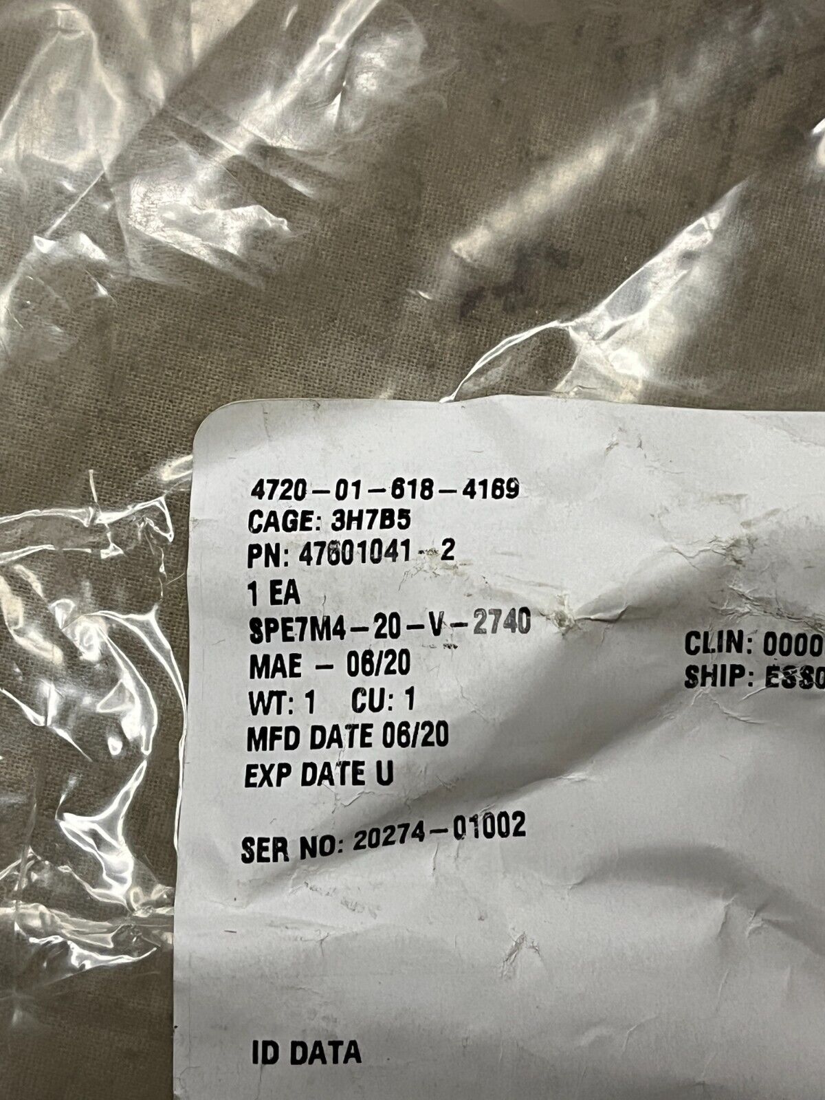 NEW PARKER 47601041-2 1/4'' FUEL LINE NONMETALLIC HOSE ASSEMBLY 4720-01-618-4169