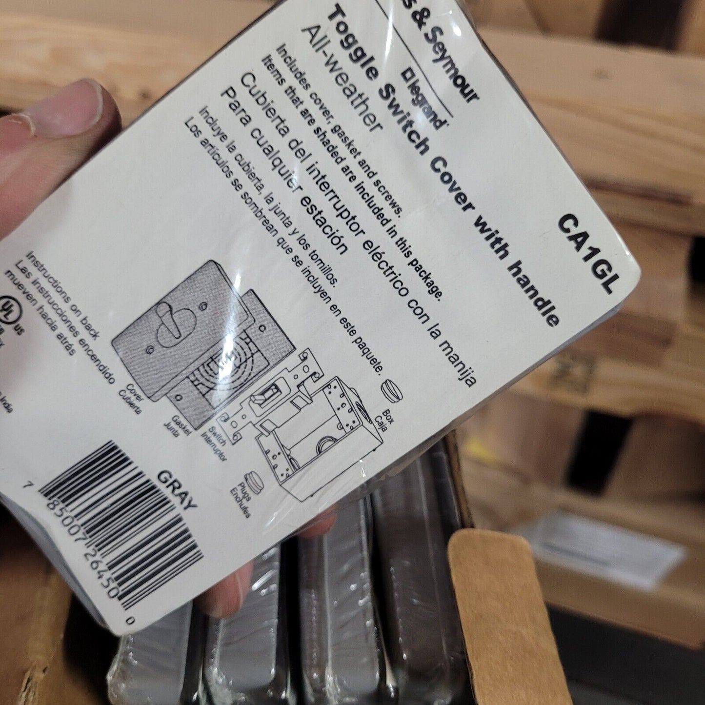 (8) GENUINE PASS & SEYMOUR CA1GL LOCKING TOGGLE SWITCH COVER USA BOX OF 8