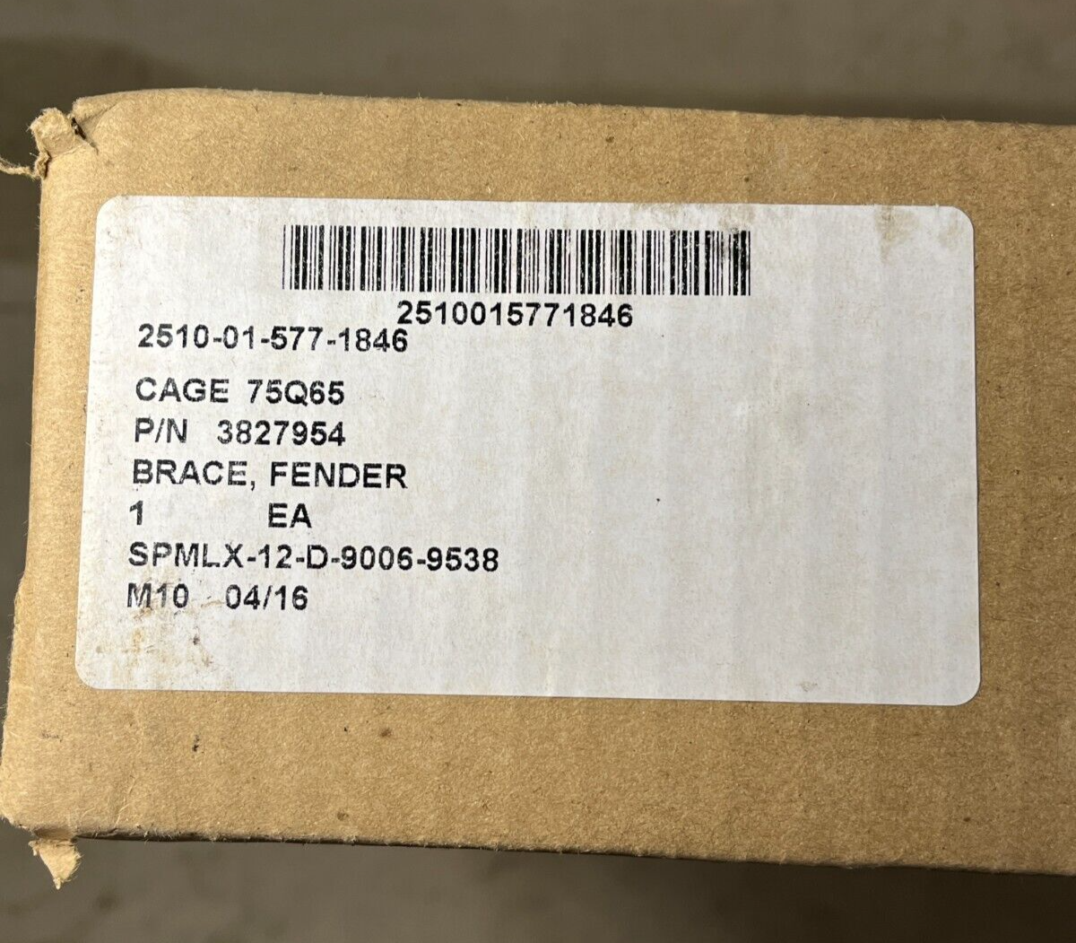 MILITARY MRAP-M-ATV 3827954 BRACKET FENDER BRACE RETAINER 2510-01-577-1846