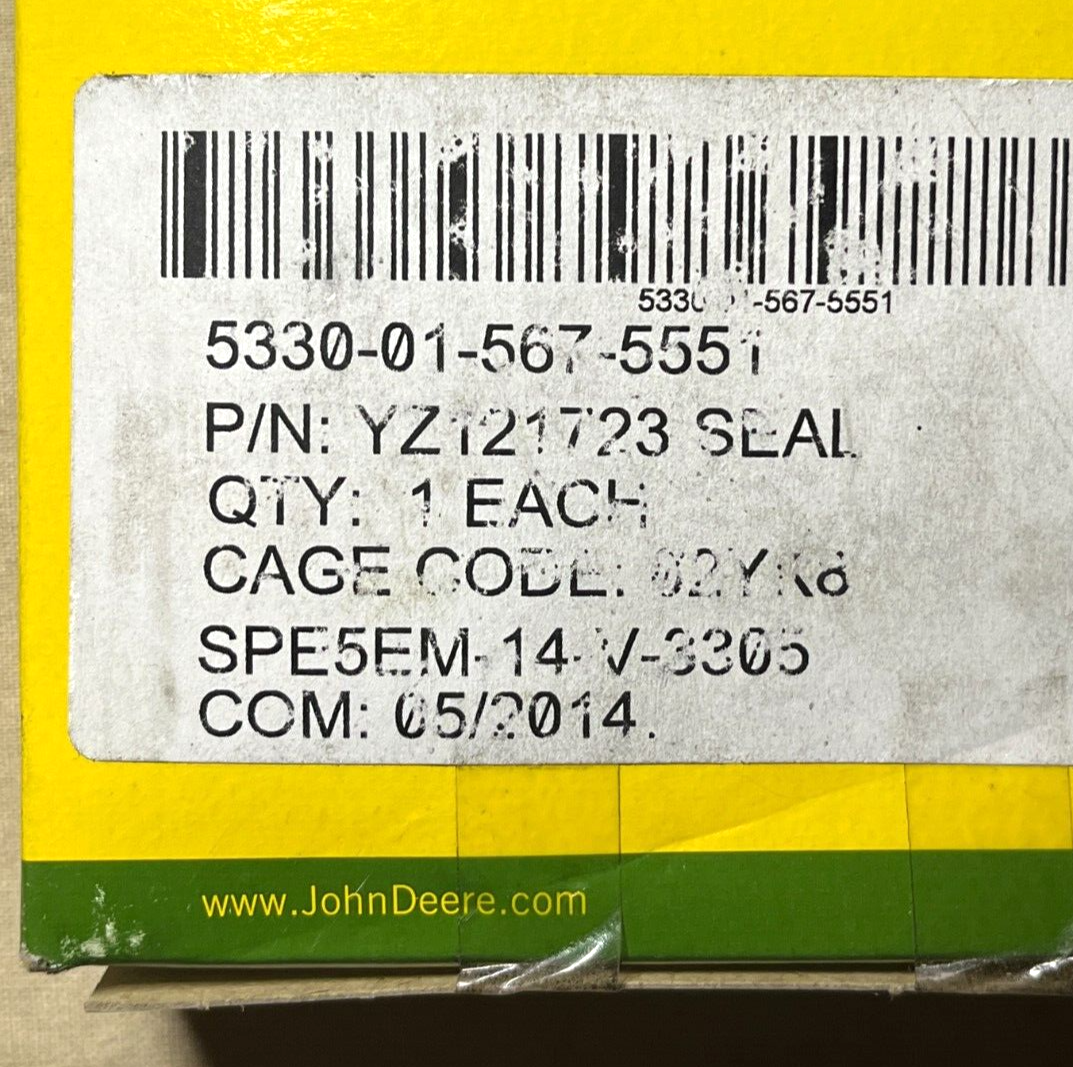GENUINE JOHN DEERE 624KR WHEEL LOADER ROUND SEAL P/N YZ121723 5330-01-567-5551