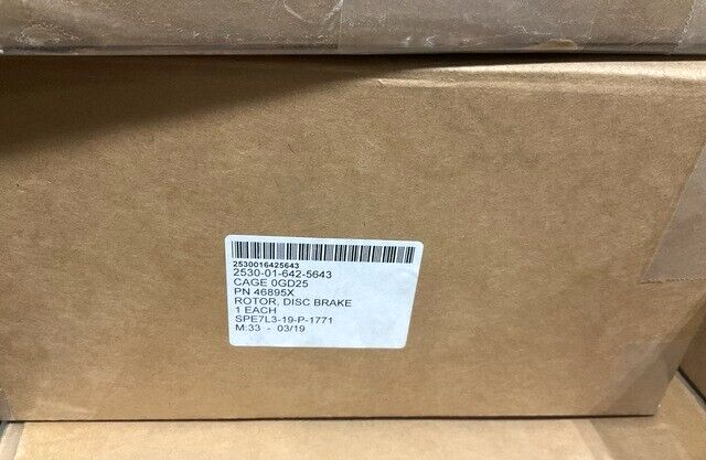 TRAILER BOAT TDE 46895X 12'' INTEGRAL DISC BRAKE ROTOR HUB 2530-01-642-5643