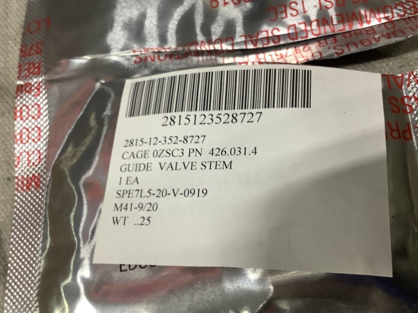 NEW QUALITY DEFENSE SPARES 426.031.4 VALVE STEM GUIDE 2815-12-352-8727 USA