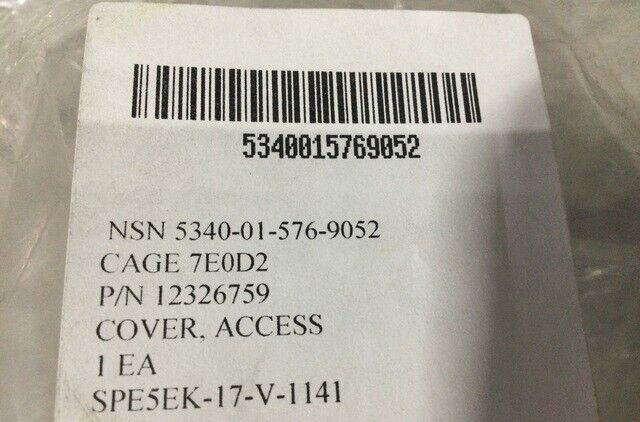 GENUINE MILITARY FRANKLIN 12326759 ACCESS COVER FOR CARRIER, BRIDGE LAUNCHING