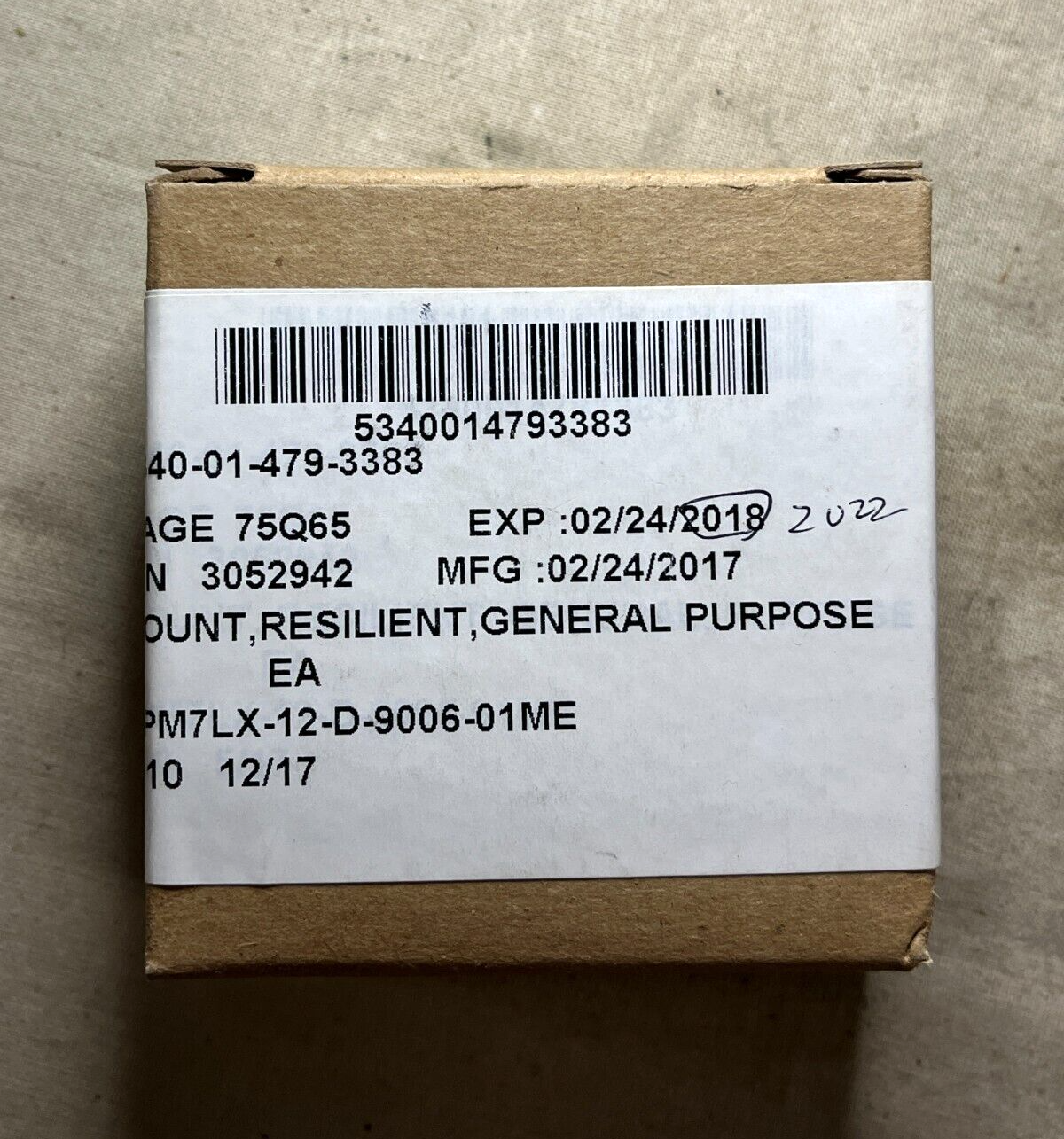 MRAP JLTV EBCO 3052942 2-PIECE GENERAL PURPOSE RESILIENT MOUNT 5340-01-479-3383