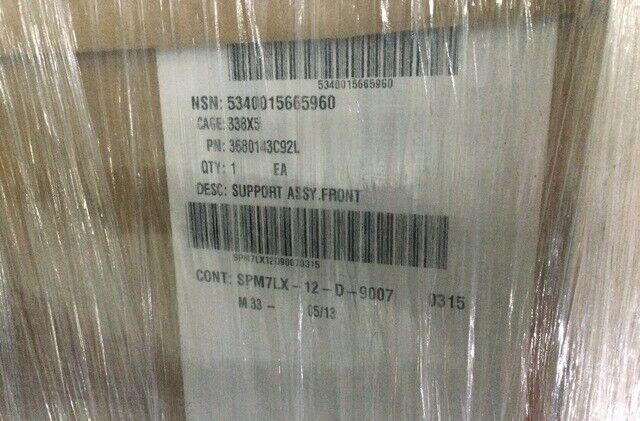 MILITARY MRAP FRONT SUPPORT ASSEMBLY REAR LOWER 368143C92 5340-01-566-5960
