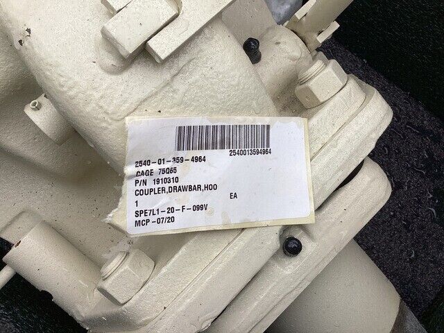 HEMTT OSHKOSH 1910310 HOOK DRAWBAR COUPLER ASSEMBLY 12486045 2540-01-359-4964