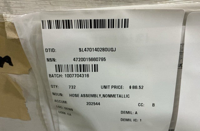 Hose Assembly MIL-001-502 NSN 4720-01-566-0795 - photo 4