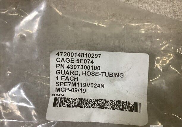 MILITARY ROUGH TERRAIN CONTAINER 4307300100 HOSE-TUBING GUARD 4720-01-481-0297