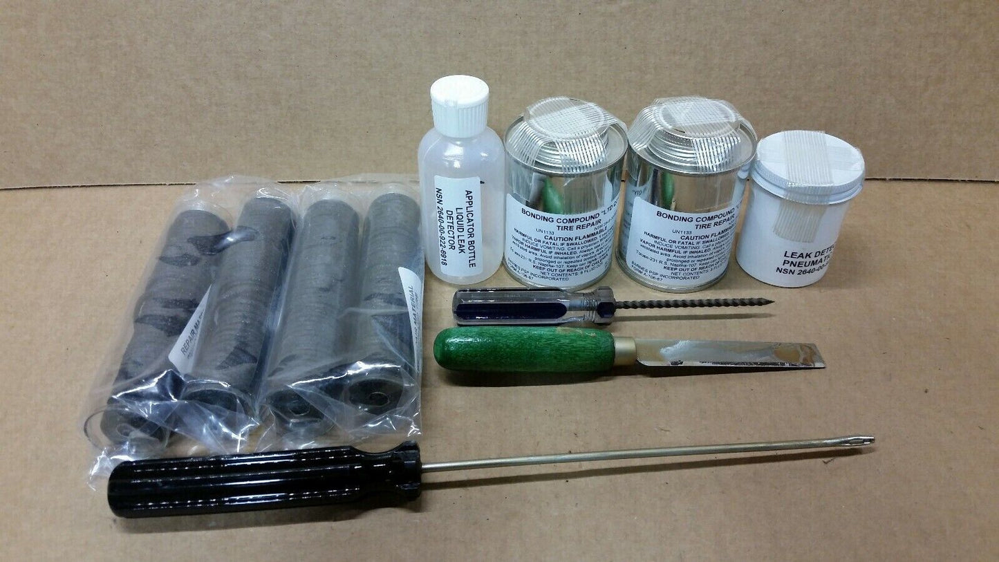 TUBELESS PNEUMATIC T1 TIRE PUNCTURE REPAIR KIT M100 3R7644 2640-00-922-6921