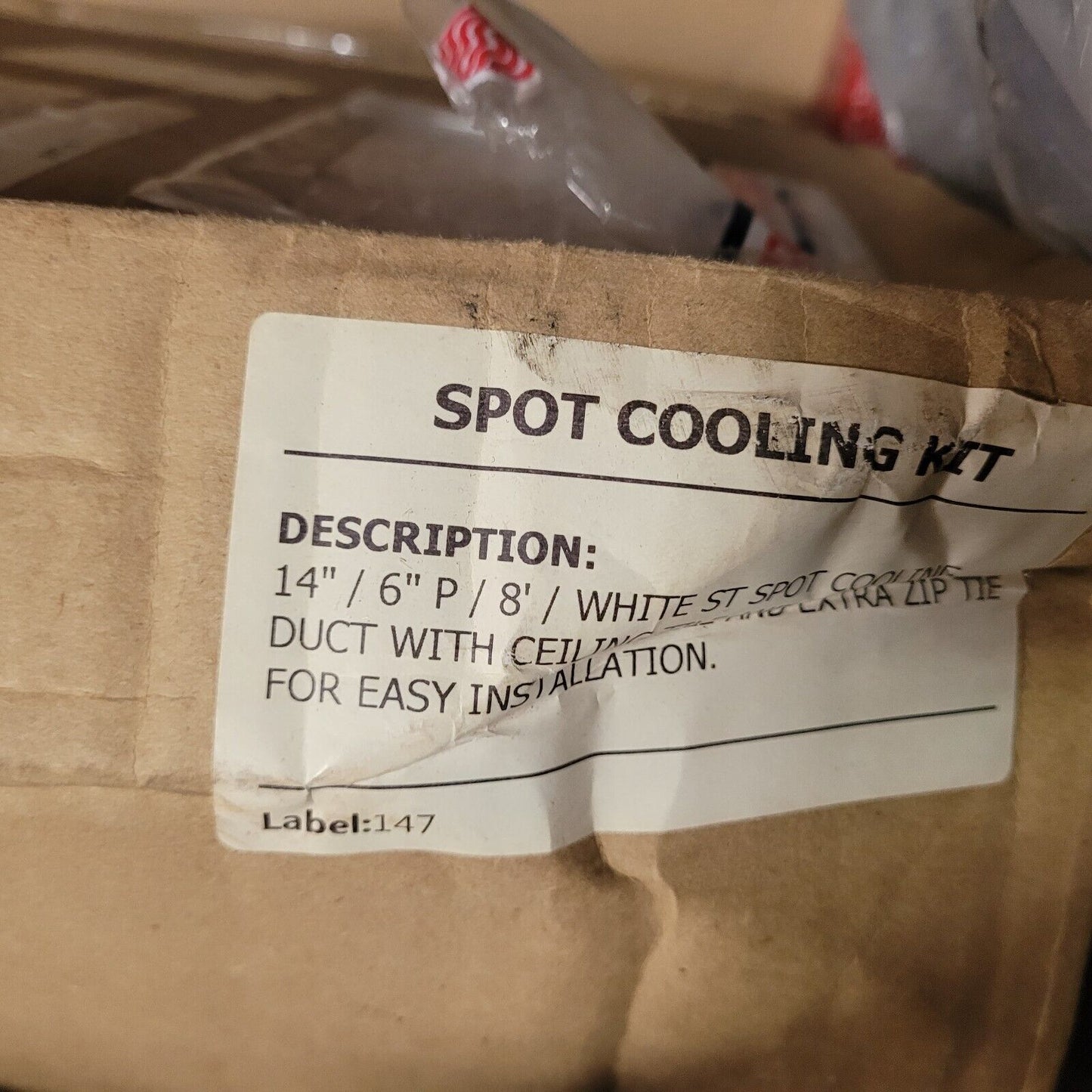 NEW 14"/6" P/8" / WHITE ST SPOT COOLING KIT DUCT WITH Celining AC Duct