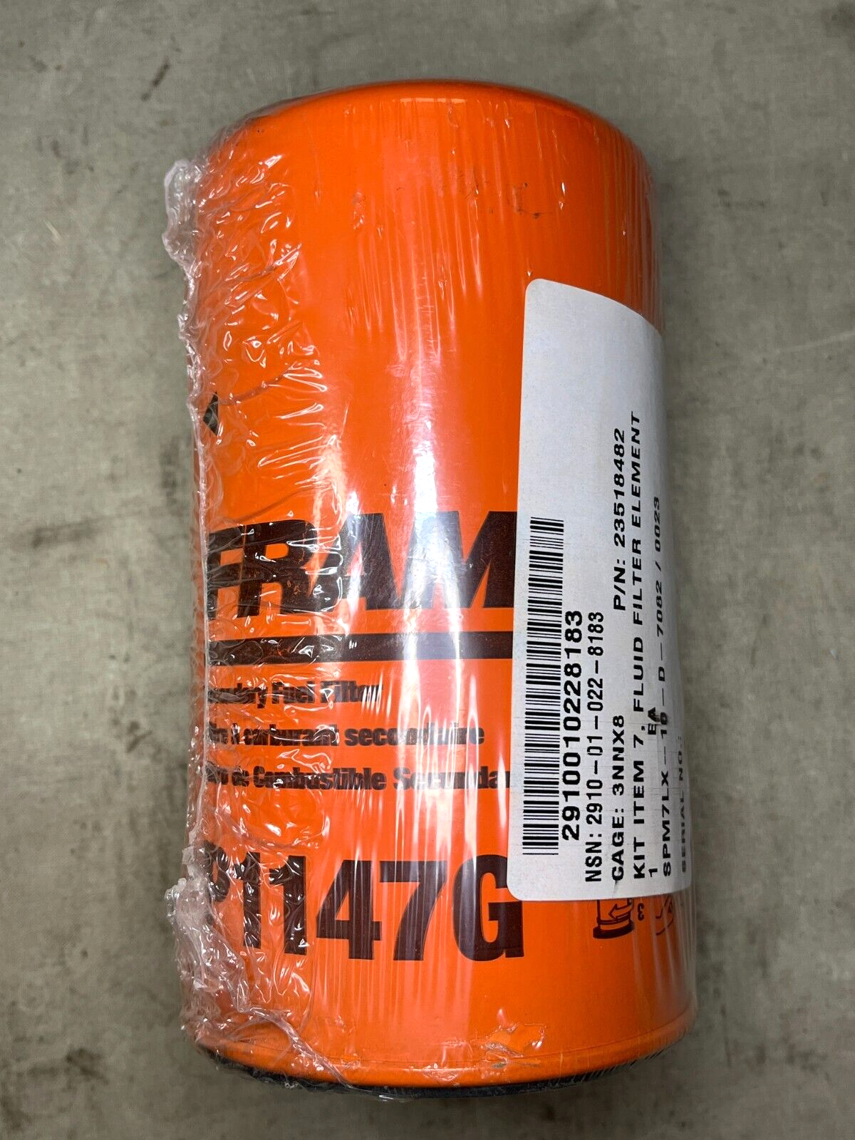 HEMTT OSHKOSH 1147G DETROIT FUEL FILTER ELEMENT WATER SEPARATOR 2910-01-022-8183