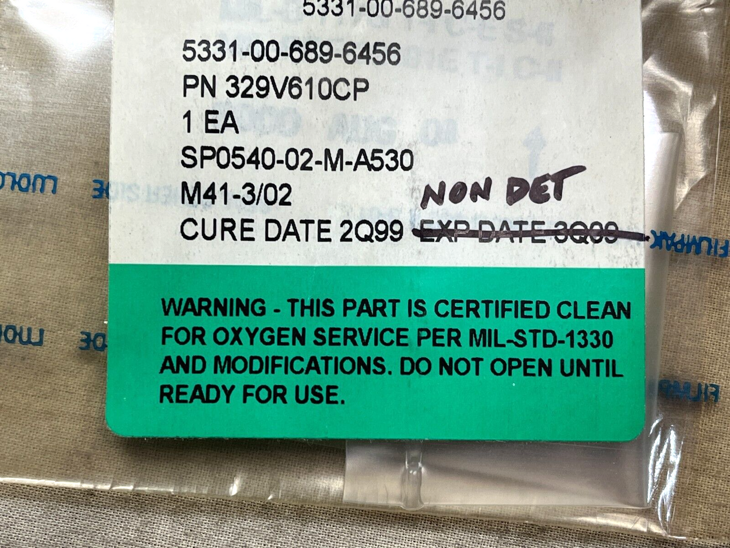 OHIO-CLASS SUBMARINES 22-38625 HEAVY DUTY O-RING 329V610 5331-00-689-6456