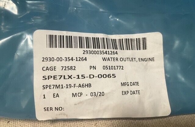 5101772 MANIFOLD WATER OUTLET 5113380 5181678, DETROIT DIESEL ENGINE Series 71