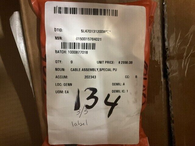 NIMITZ CLASS CVN SIEMENS AIC8MC ELECTRICAL CABLE HARNESS 6145-01-576-4021