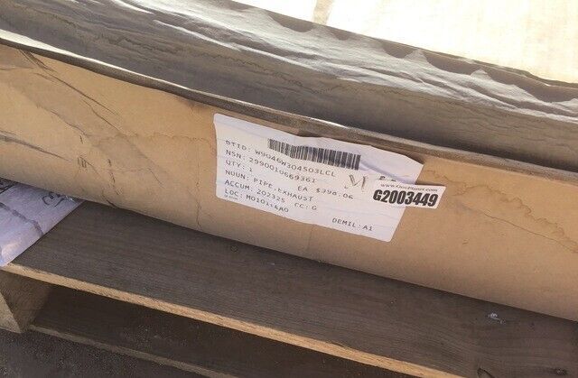 CRANE CRANE CARRIER XM915, M-916A1 M-D241A-20001 EXHAUST PIPE 2990-01-066-9361