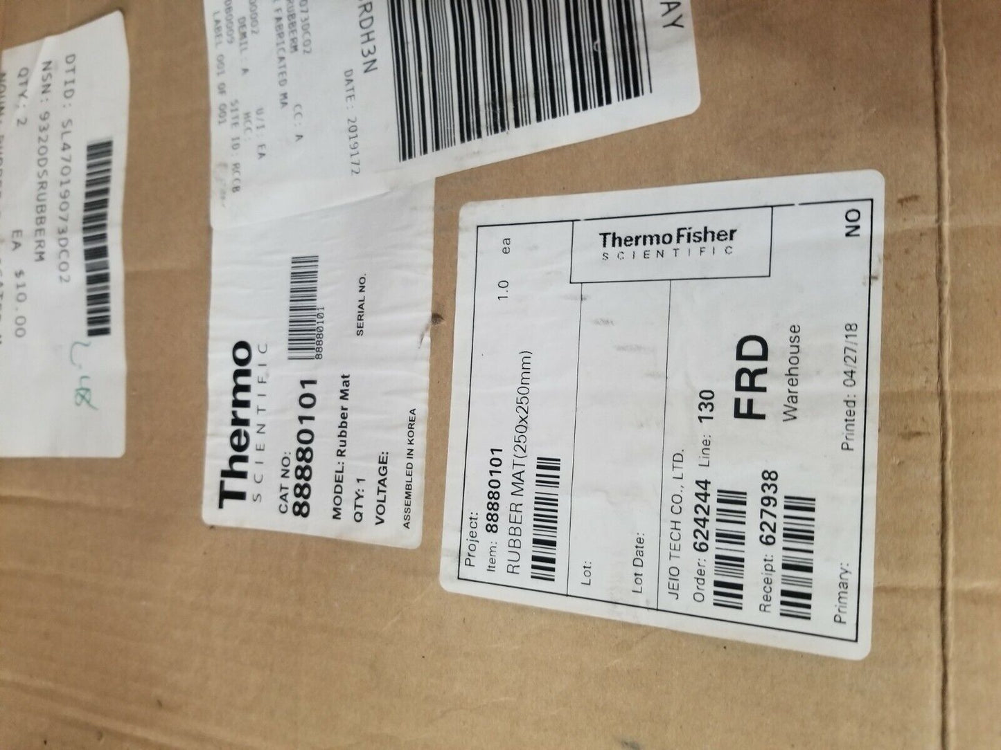 1 Thermo Scientific Rubber Mat PN 88880101 for 88880019 & 88880021