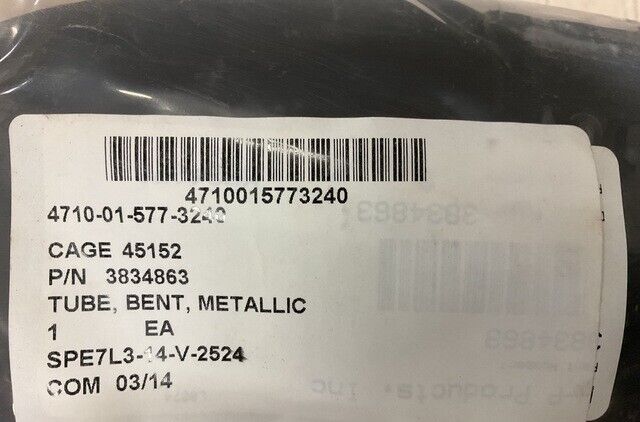NEW MRAP M-ATV OSHKOSH 3834883 METALLIC BENT TUBE 4710-01-577-3240