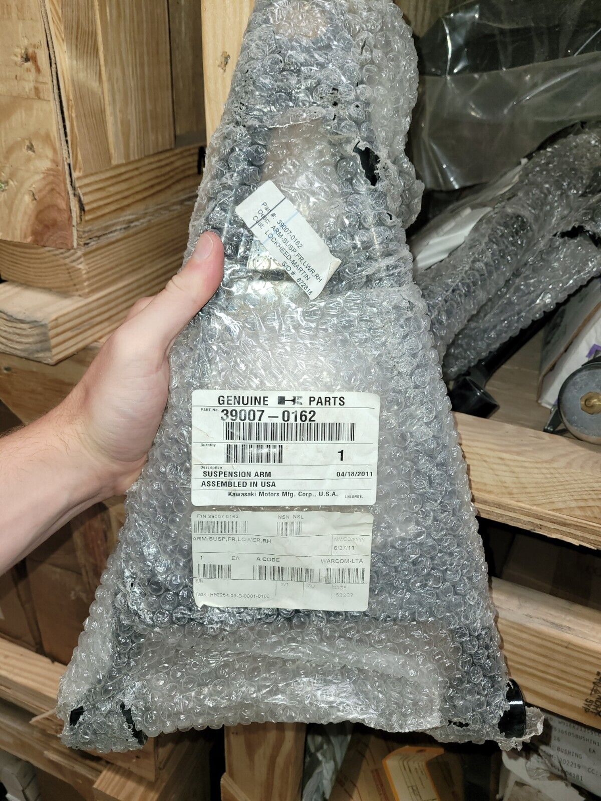 Kawasaki OEM 39007-0162 Arm-SuspFrLwrRh