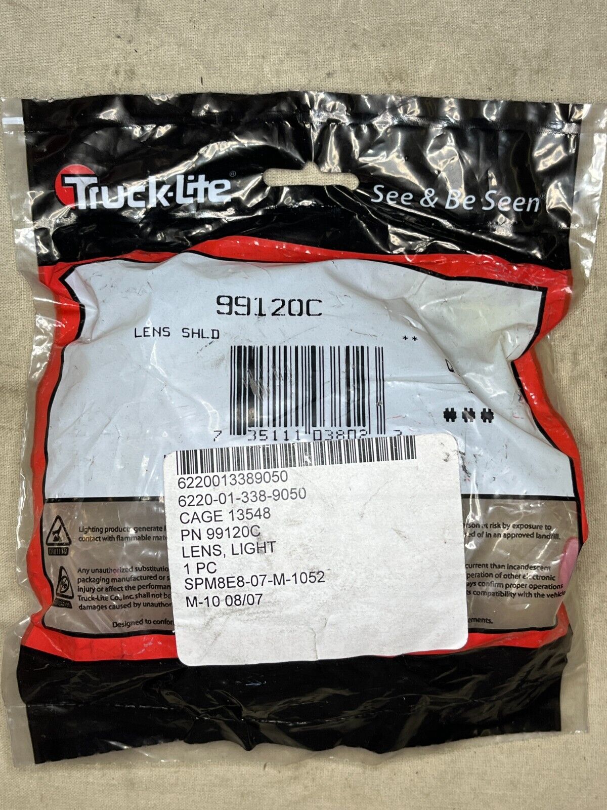 GENUINE M915 TRUCK TRUCK-LITE 99120C LIGHT CLEAR LENS 08653B 6220-01-338-9050